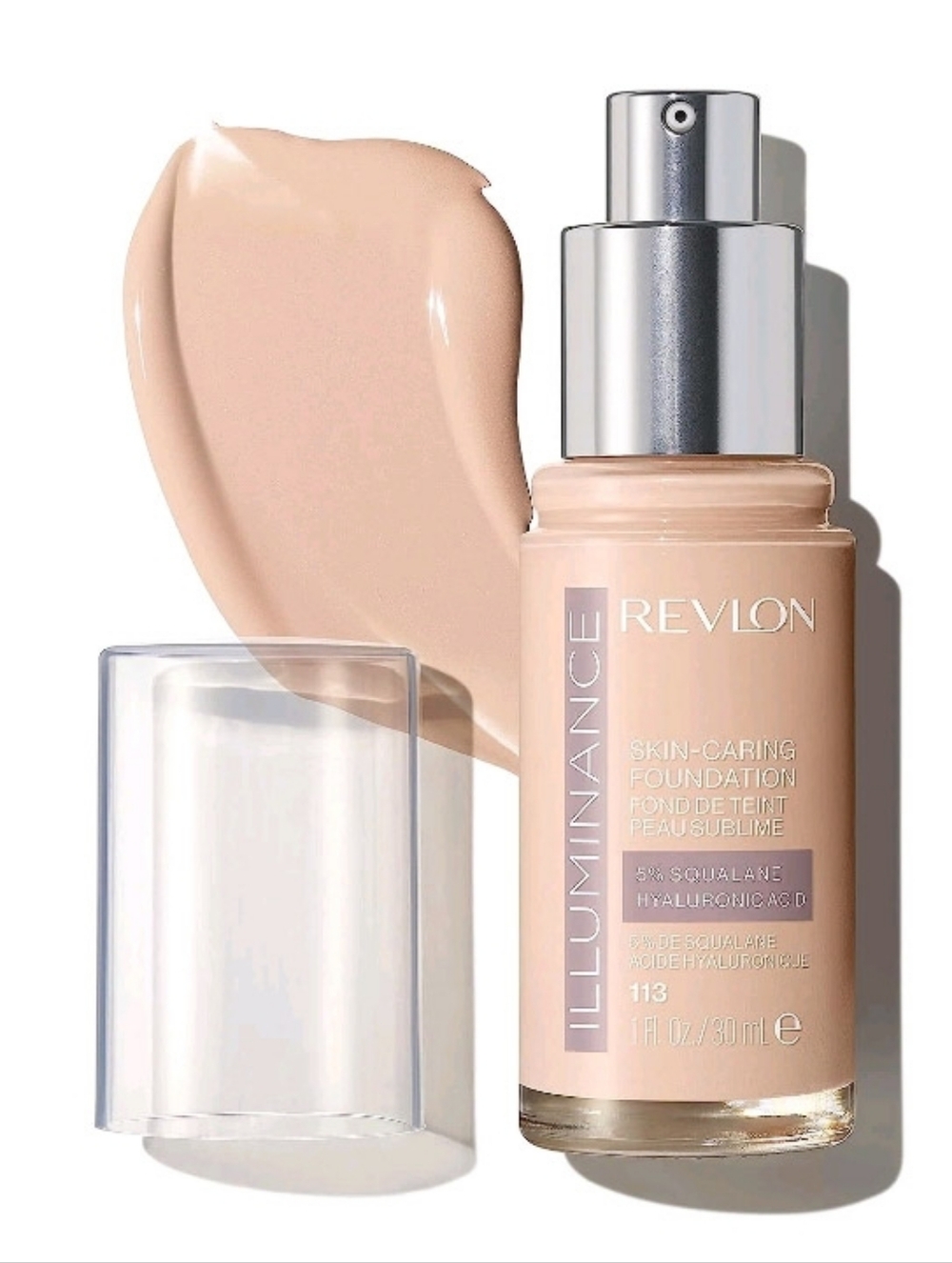 💜 Revlon Illuminance Skin-Caring Foundation Hyaluronic Acid 113 Buff New